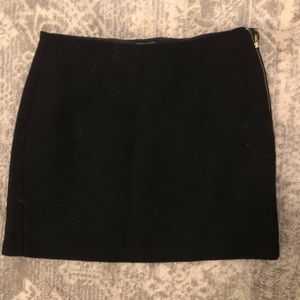 Black wool skirt